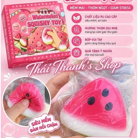 Đồ chơi Squishy hình miếng dưa hấu đàn hồi tăng chậm