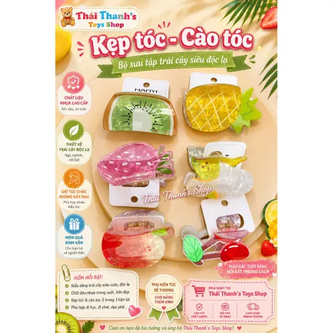 Kẹp tóc-Cạp tóc Bộ sưu tập trái cây siêu độc lạ