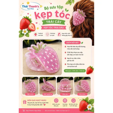 Kẹp tóc-Cạp tóc Bộ sưu tập trái cây siêu độc lạ