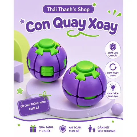 Con quay xoay-Đồ chơi nhựa an toàn, vui nhộn, thú vị dành cho trẻ em