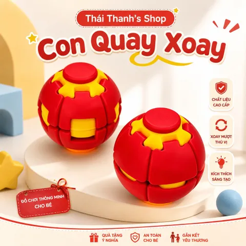 Con quay xoay-Đồ chơi nhựa an toàn, vui nhộn, thú vị dành cho trẻ em