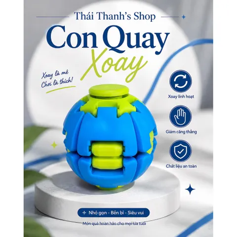 Con quay xoay-Đồ chơi nhựa an toàn, vui nhộn, thú vị dành cho trẻ em