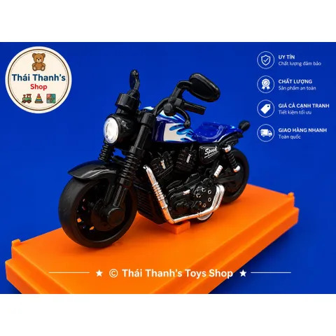 Xe Harley Sportster - Đồ chơi nhựa an toàn cho trẻ em - Chất liệu ABS cao cấp - Kích thước 10cm- Thái Thanh's Toys Shop