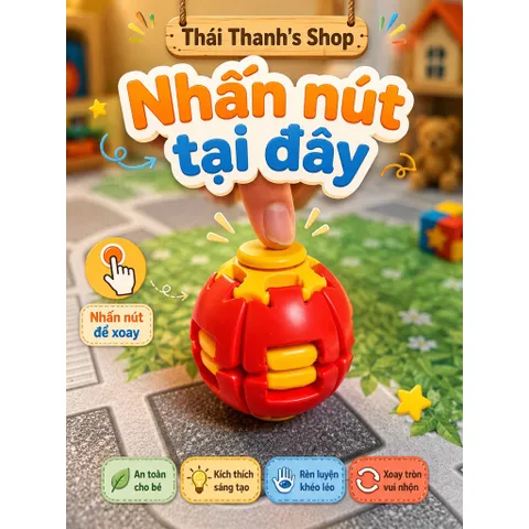 Con quay xoay-Đồ chơi nhựa an toàn, vui nhộn, thú vị dành cho trẻ em