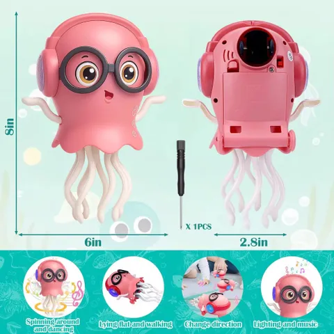 Sứa Kelly Fish ma thuật nhảy múa bằng đèn Led thế hệ mới-Đồ chơi nhựa an toàn cho trẻ em