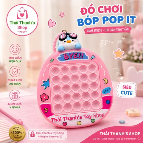 Thái Thanh's Toys Shop Đồ Chơi Bóp Pop It - Stress Relief Silicone Cao Cấp An Toàn Cho Trẻ Em