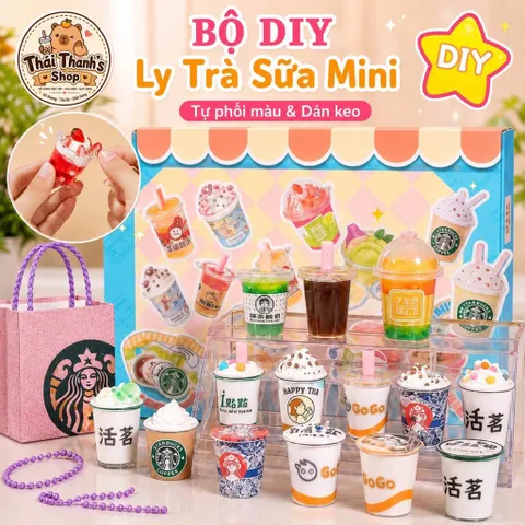 Bộ Tự Làm  DIY Ly Trà Sữa Ly Kem Đồ Chơi Trí Tuệ Sáng Tạo Cho Bé 8+ Tuổi Phát Triển Kỹ Năng Khéo Léo
