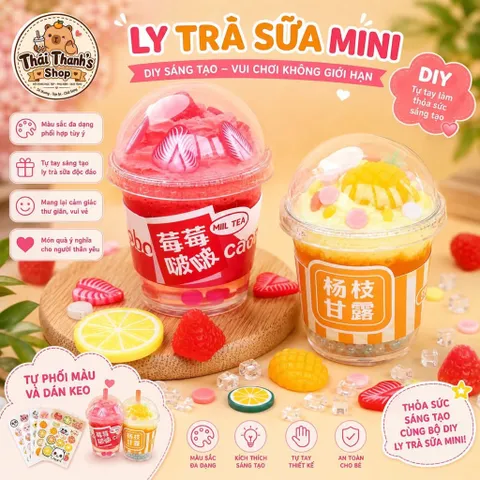 Bộ Tự Làm  DIY Ly Trà Sữa Ly Kem Đồ Chơi Trí Tuệ Sáng Tạo Cho Bé 8+ Tuổi Phát Triển Kỹ Năng Khéo Léo