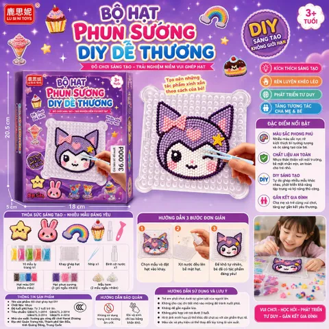 Bộ hạt nhựa Phun sương DIY-đồ chơi sáng tạo dành cho trẻ em