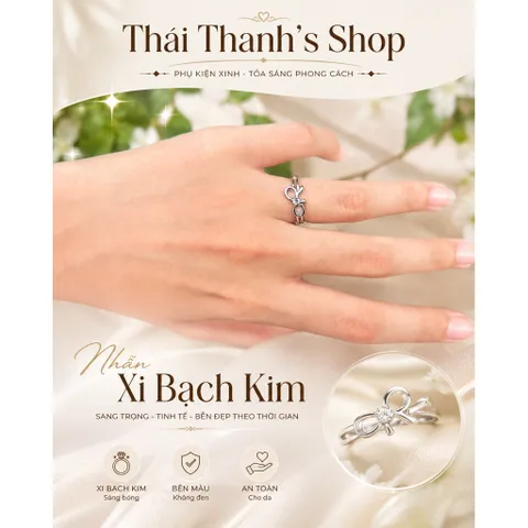 Nhẫn xi bạc-Trang sức thời trang dành cho trẻ em