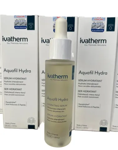 Ivatherm Aquafil Serum Dưỡng Ẩm Phục Hồi Da 30ml - Tinh Chất Cung Cấp Độ Ẩm Từ Pháp, Phục Hồi Da Khô, Giúp Da Căng Mịn, Trẻ Trung 830685