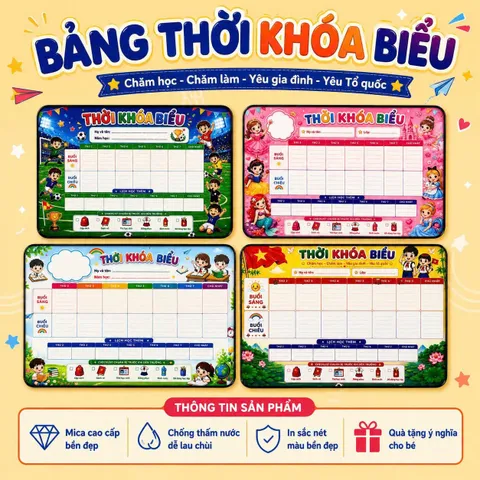 Bảng Thời Khóa Biểu Mica Tráng Gương Để Bàn Kích Thước 30*20cm Bền Đẹp
