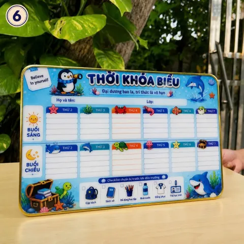 Bảng Thời Khóa Biểu Mica Tráng Gương Để Bàn Kích Thước 30*20cm Bền Đẹp