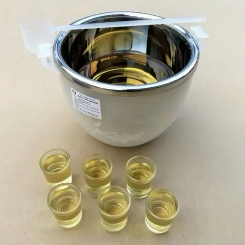 Bát Đựng Rượu NGHIỆN NHÀ Bộ Dụng Cụ Ướp Lạnh Rượu Và Gáo Múc Rượu Sang Trọng Tiện Lợi, Tặng Kèm Gáo Múc Rượu
