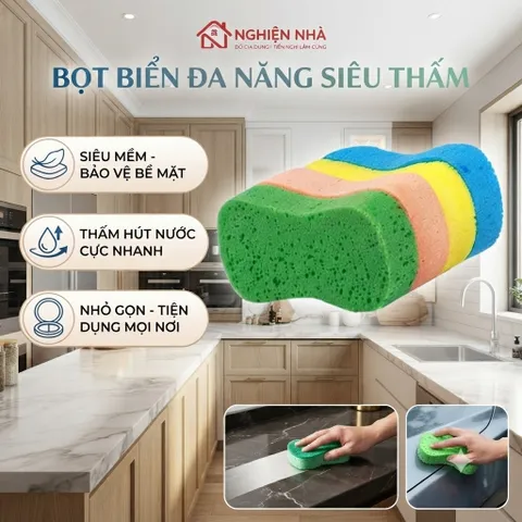 Mút Rửa Xe Chuyên Dụng Siêu Tạo Bọt Siêu Mịn Lau Rửa Ô Tô Xe Máy Xe Hơi,Mút Xốp,Miếng Bọt Biển