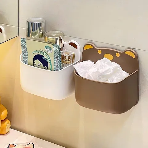 Hộp đựng đồ treo tường hình gấu NGHIỆN NHÀ Kệ đựng Chìa Khóa, Điện Thoại, Mỹ Phẩm, kệ nhà bếp đa năng