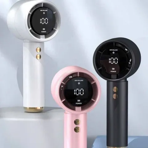 Quạt Cầm Tay NGHIỆN NHÀ 100 Cấp Độ Gió Quạt Tích Điện Cầm Tay Pin 5000mAh Dùng 4-15h, nhỏ gọn, tiện lợi