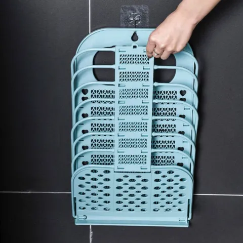 [ TẶNG MÓC TREO] Combo 2 giỏ đựng đồ gấp gọn thông minh NGHIỆN NHÀ, giỏ treo tường đựng quần áo đồ dùng nhà tắm