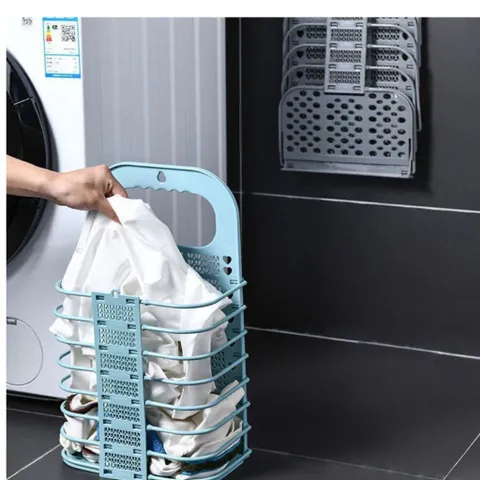 [ TẶNG MÓC TREO] Combo 2 giỏ đựng đồ gấp gọn thông minh NGHIỆN NHÀ, giỏ treo tường đựng quần áo đồ dùng nhà tắm