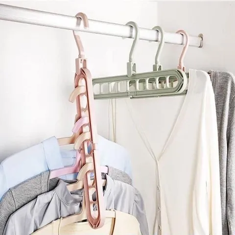 MÓC TREO QUẦN ÁO ĐA NĂNG 9 LỖ TIẾT KIỆM DIỆN TÍCH NGHIỆN NHÀ
