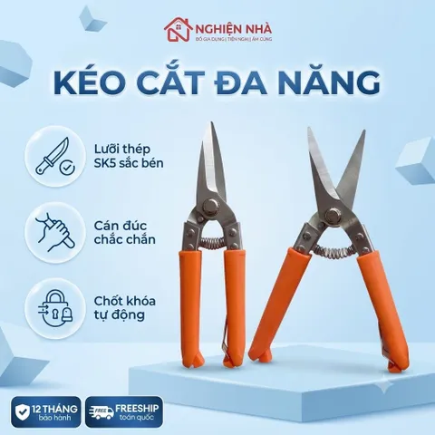Kéo cắt đa năng, cắt nẹp điện ,chữ V, thạch cao, Xương nhôm, ống đồng Kapusi Japan, Thép Sk5 sắc bén
