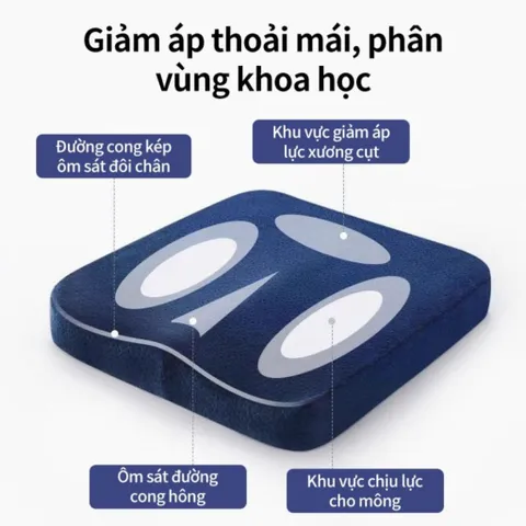 Đệm Ngồi Cao Su Non Siêu Đàn Hồi, Đệm Lót Ghế Chống Đau Xương Cụt, Giảm Đau Ê Mông