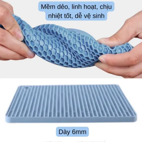 Miếng Lót Silicon Cách Nhiệt Chống Xước Bếp Từ Chịu Nhiệt 200 Độ C, Tấm Lót Nồi Chảo Chống Trượt Cao Cấp
