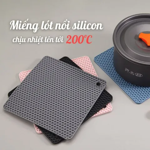 Miếng Lót Silicon Cách Nhiệt Chống Xước Bếp Từ Chịu Nhiệt 200 Độ C, Tấm Lót Nồi Chảo Chống Trượt Cao Cấp