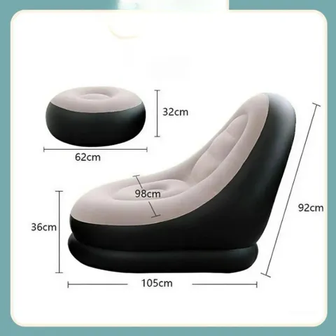 Ghế hơi Tựa Lưng,Ghế Bơm Hơi,sofa hơi Kiểu Dáng Hàn Quốc Bọc Nhung Mềm Mại