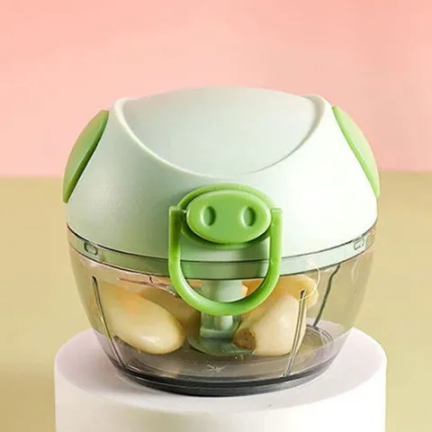 Máy Xay tỏi cầm tay NGHIỆN NHÀ  Máy xay mini đa năng 3 lưỡi dao kéo tay, xay tỏi ớt hành, xay rau củ quả