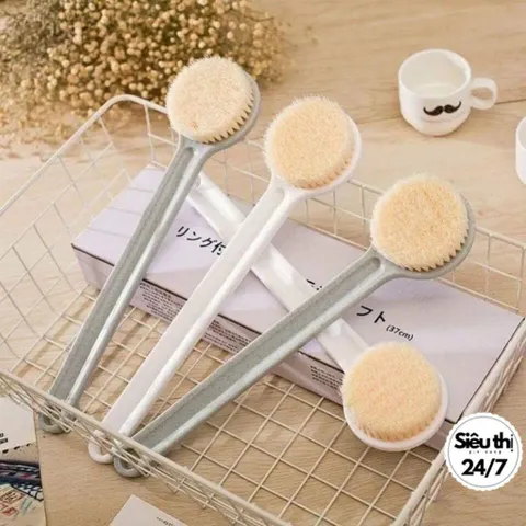 Cây Cọ Lưng Tắm Cán Dài Lông Mềm Cao Cấp - Bàn Chải Chà Lưng 1 Mặt Tẩy Tế Bào Chết Tiện Lợi Nghiện Nhà