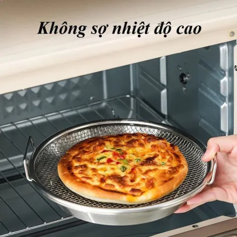 Set Khay Kèm Đĩa, Vỉ Lưới Lọc Dầu NGHIỆN NHÀ  Chất Liệu INOX 304,Dùng Trong Chiên Xào, Bỏ Dầu Thừa Hiệu Quả