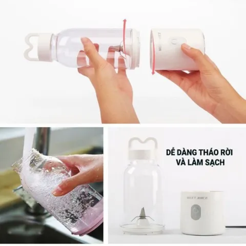 Máy Xay Sinh Tố Di Động NGHIỆN NHÀ, máy xay sinh tố mini, Dung Tích 500ml Tiện Lợi