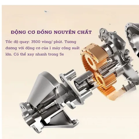 [Mẫu Mới] Máy Xay Đa Năng NGHIỆN NHÀ Cối Thủy Tinh Dày Bền 2 Lưỡi Inox Xay Sinh Tố, Thịt, Cua, Cá