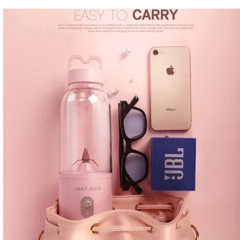 Máy Xay Sinh Tố Di Động NGHIỆN NHÀ, máy xay sinh tố mini, Dung Tích 500ml Tiện Lợi