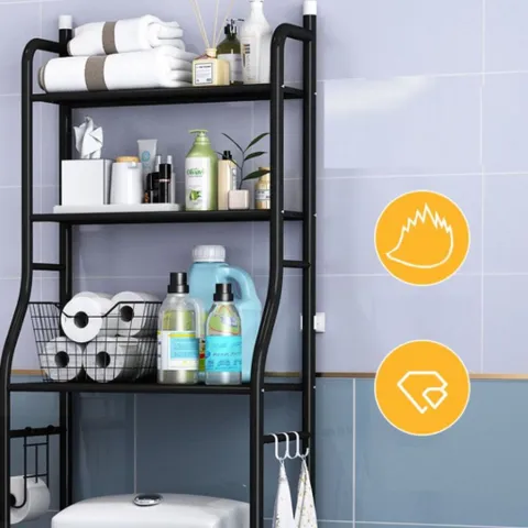 Kệ Để Đồ Máy Giặt Và Toilet NGHIỆN NHÀ, KỆ ĐA NĂNG PHÒNG TẮM Tháo Lắp INOX 3 tầng