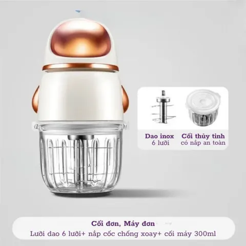 [Mẫu Mới] Máy Xay Đa Năng NGHIỆN NHÀ Cối Thủy Tinh Dày Bền 2 Lưỡi Inox Xay Sinh Tố, Thịt, Cua, Cá