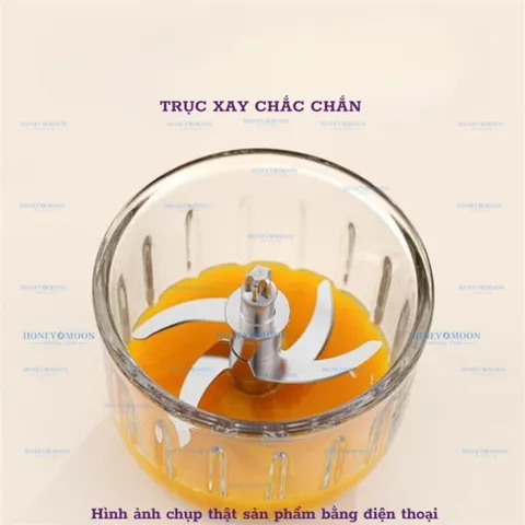 [Mẫu Mới] Máy Xay Đa Năng NGHIỆN NHÀ Cối Thủy Tinh Dày Bền 2 Lưỡi Inox Xay Sinh Tố, Thịt, Cua, Cá