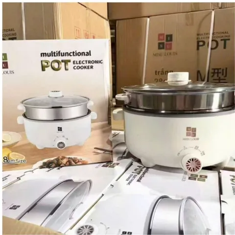 Nồi Lẩu Điện Đa Năng Cao Cấp NGHIỆN NHÀ Dung Tích 4L, Đường Kính 28cm, Kèm Xửng Hấp Inox SP412325930