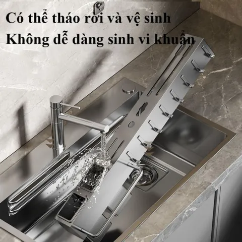 Giá Dao Treo Tường Bằng Thép Carbon, Tích Hợp Ống Đựng Đũa, Thiết Kế Thông Thoáng Chống Ẩm Mốc