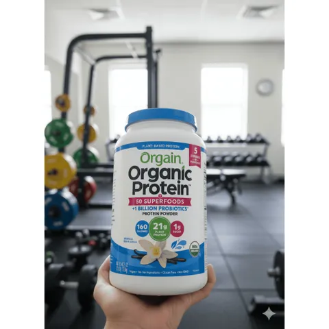 Bột đạm thực vật hữu cơ hương VANI 1200g, 1.24kg Orgain Organic Protein Plant Based Protein Power