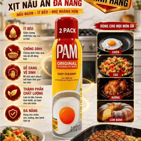Xịt chống dính PAM Original 340g – Hàng Mỹ – Hàng Mỹ chính hãng