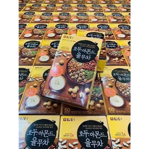 Bột Ngũ Cốc Dinh Dưỡng Hạt Óc Chó, Hạnh Nhân & Ý Dĩ Damtuh Hàn Quốc (Hộp 50 gói)