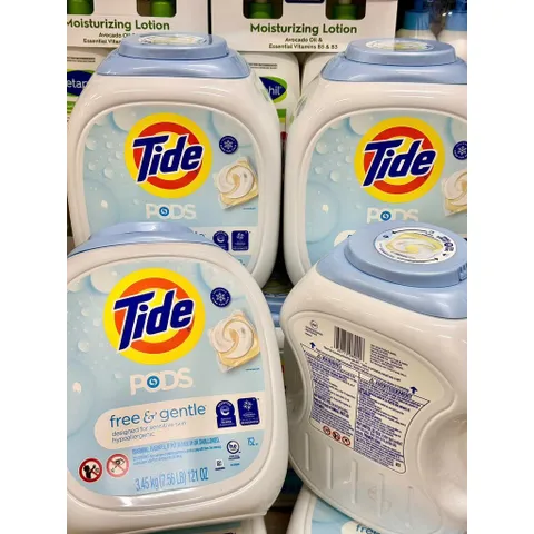 [HÀNG MỸ] Viên Giặt Tide PODS Free & Gentle Cho Da Nhạy Cảm (Thùng 152 Viên - 3.22kg)