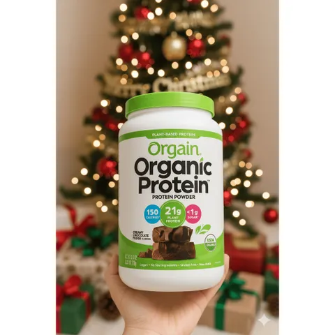 Bột Protein Hữu Cơ Orgain Organic Protein Vị Socola Đậm Đà Bổ Sung 21g Đạm Thực Vật Nuôi Cơ (Hũ 918g - 920g)