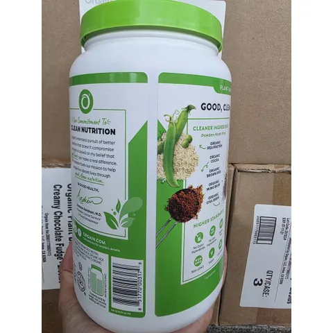 Bột Protein Hữu Cơ Orgain Organic Protein Vị Socola Đậm Đà Bổ Sung 21g Đạm Thực Vật Nuôi Cơ (Hũ 918g - 920g)