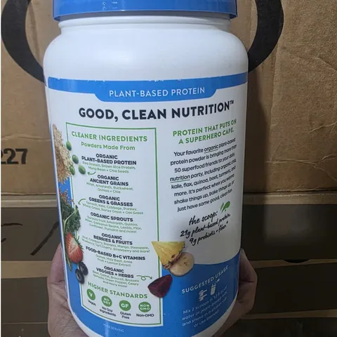 Bột Protein Hữu Cơ Orgain Organic Protein Vị Socola Đậm Đà Bổ Sung 21g Đạm Thực Vật Nuôi Cơ (Hũ 918g - 920g)
