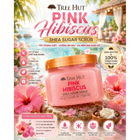 Tẩy Mịn Da Toàn Thân Tree Hut Shea Sugar Scrub 510g Chính Hãng