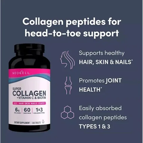 CHÍNH HÃNG MẪU MỚI Viên Uống Dưỡng Da NeoCell Super Collagen + C. 360 viên