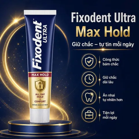 Kem Fixodent Mỹ Dòng Ultra Max Hold - Tách Lẻ 1 Tuýp Tiết Kiệm
